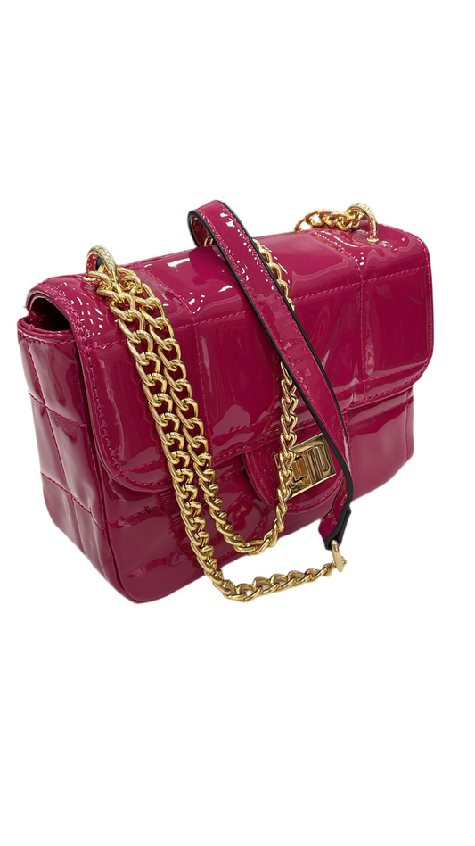 Borsa lucida fucsia